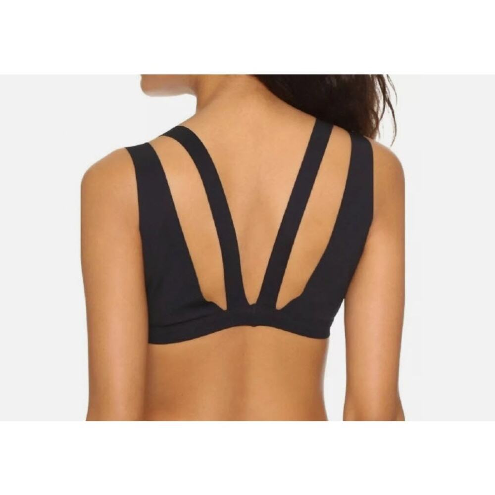 Commando Stripped Bralette Bra Black Size S/M